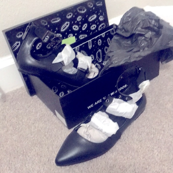 NWT Killstar 7 Women Pointed Toe Flats Witch Pentagram Gothic NEW Occult Luxury - Picture 4 of 4